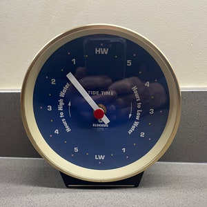 Tide Clock, , Metamec, Mantel, Vintage Clock, 1970s, Repurposed