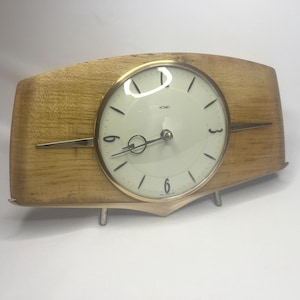 Vintage Clock, Metamec, Maple Wood,  Mantel clock, 1960s, vintage