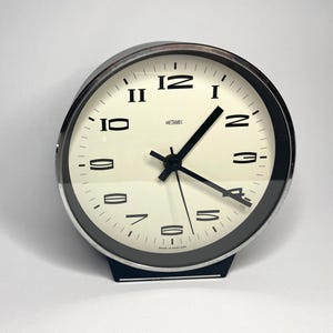 Vintage Clock, Metamec, Mantel Clock, Round, 1970s, Battery Operated