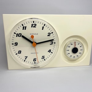 Vintage Clock, Kienzle, Kitchen Timer, Wall Clock, 1970s