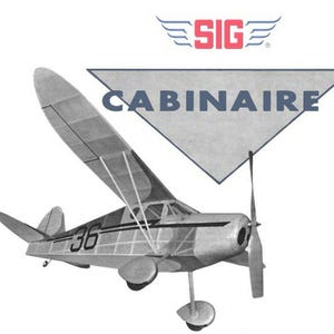 VINTAGE CABINAIRE Kit/Free Flight/Rubber Band/Plane/Model/Fun Fly/Hand Launched/Balsa Kit/Plastic Propeller/SIG