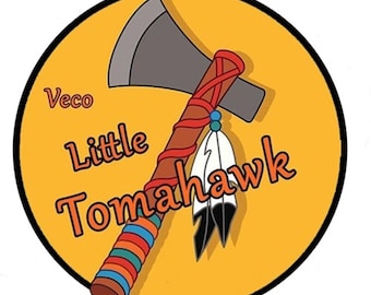 LITTLE TOMAHAWK STICKERS x 4/ Control line  flying/ Vintage/Sticker/ 2 sizes included