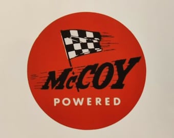 MCCOY ENGINES STICKERS/ Control line  flying/ Vintage/Sticker/ 2 sizes