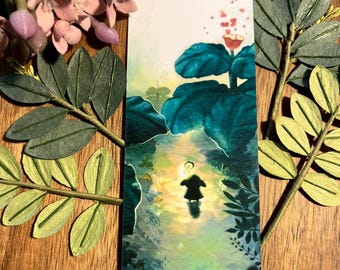 New Journey Bookmark “Meru’s Journey” (Laminated Bookmark) | Whimsical Bunny and Fantasy Adventure Bookmark, Bookmark for Books and Reading