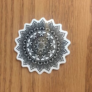 Black Mandala Zen Sticker image 2
