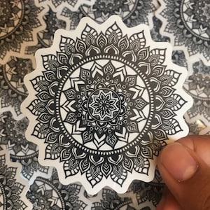 Black Mandala Zen Sticker image 1