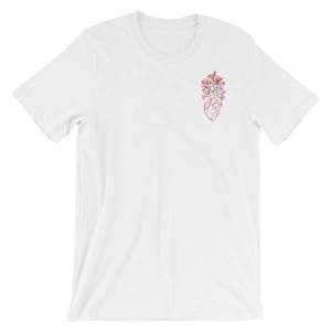 Floral Anatomical Heart T-Shirt