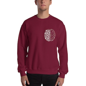 Minimalist Anatomic Brain Floral Neuroanatomy Anatomy Medicine Sweatshirt Sweater Gift