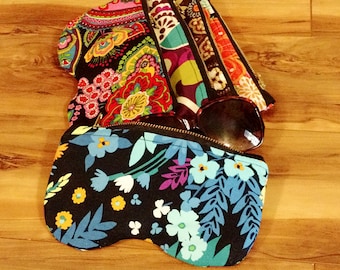 Zippered Soft Sunglasses Case Handmade
