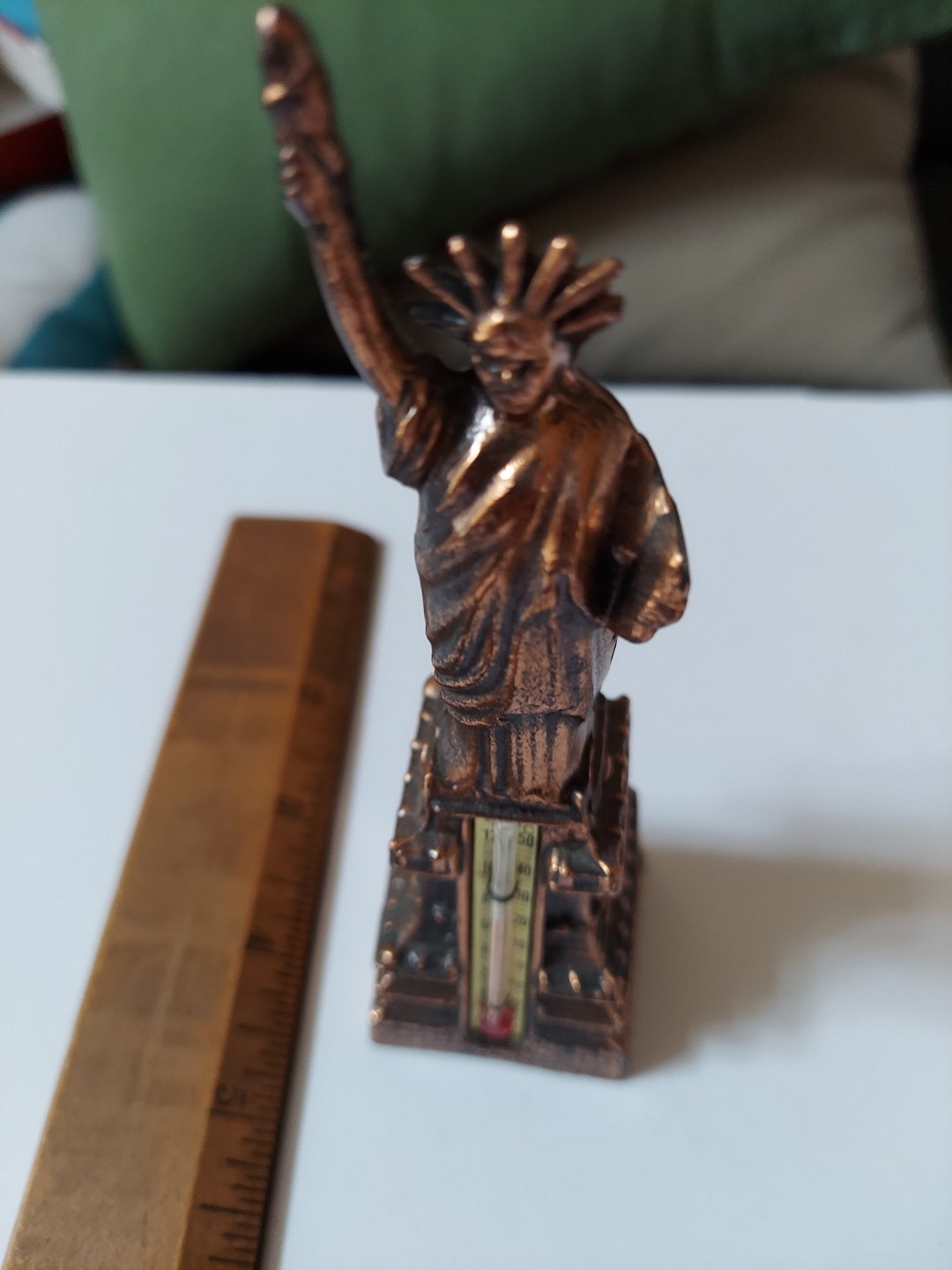Statue of Liberty Weather Thermometer Copper Colored Brass Etsy