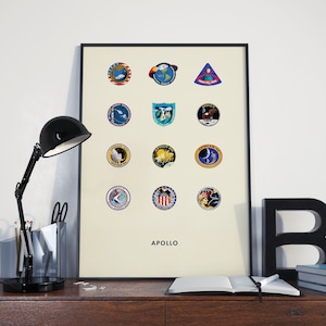 Apollo Program Mission Patches - Minimalist Poster - NASA