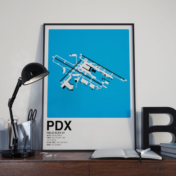 PDX - Portland International - Aviation Poster Series