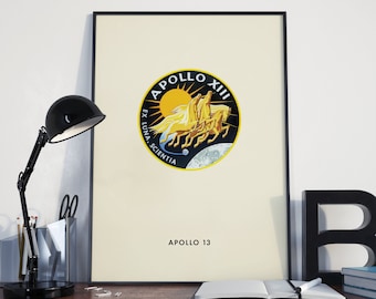 Apollo 13 Mission Patch - Minimalist Poster - NASA