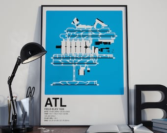 ATL - Hartsfield - Jackson Atlanta International - Aviation Poster Series