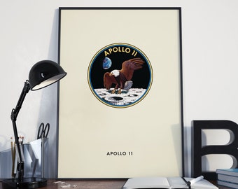 Apollo 11 Mission Patch - Minimalist Poster - NASA