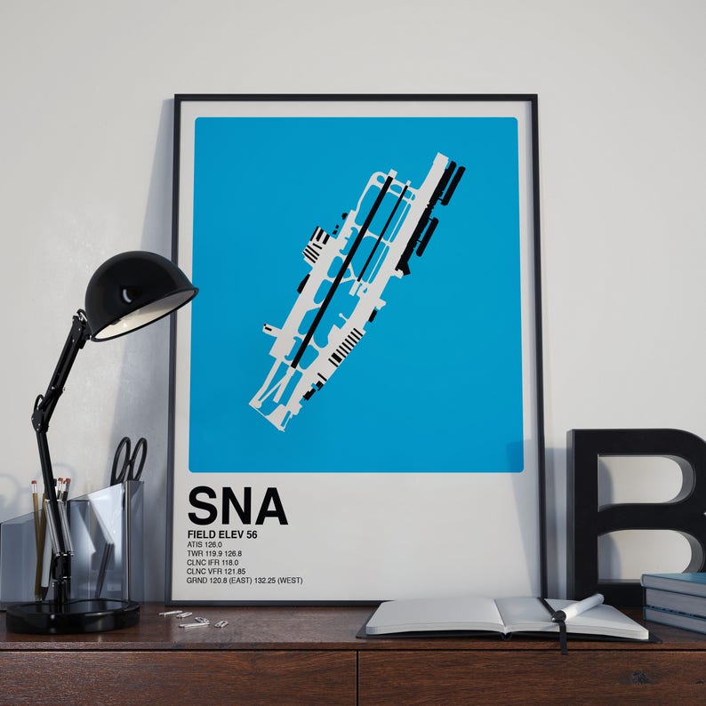 SNA John Wayne Airport Aviation Poster Series image 1