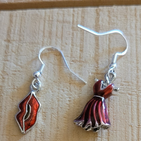 Red Dress Earring Etsy