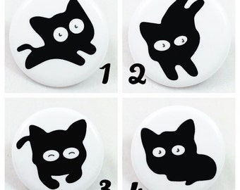 Black Cat Pinback Button | 1.25"