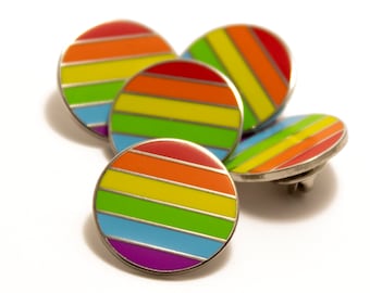Rainbow Enamel Pin, Pride Gift | 1"
