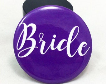 Purple Bride Pinback Button | 2.25"