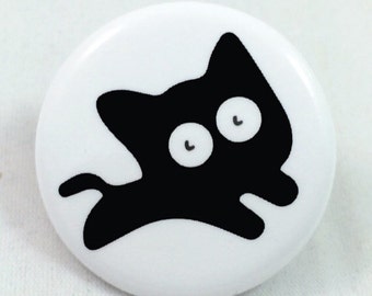Black Cat Pinback Button | 1.25"