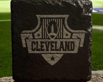 Cleveland Slate Coaster set of Four
