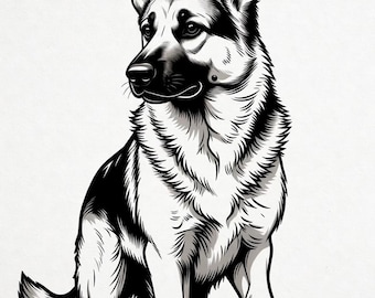 Young German Shepherd svg