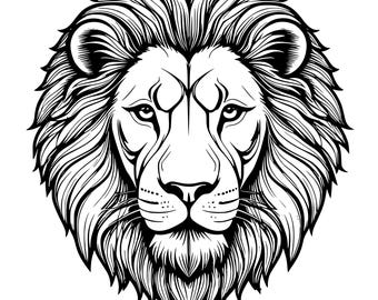 Lion Head svg file