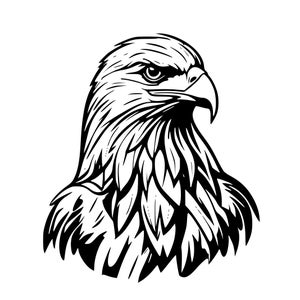 Eagle head svg jpg files for engraving or crafts