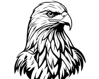 Eagle head svg jpg files for engraving or crafts