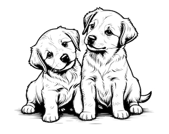 Puppies playing svg file