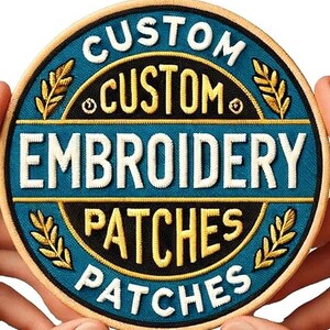 Custom Embroidered Patches for Hats shipped free