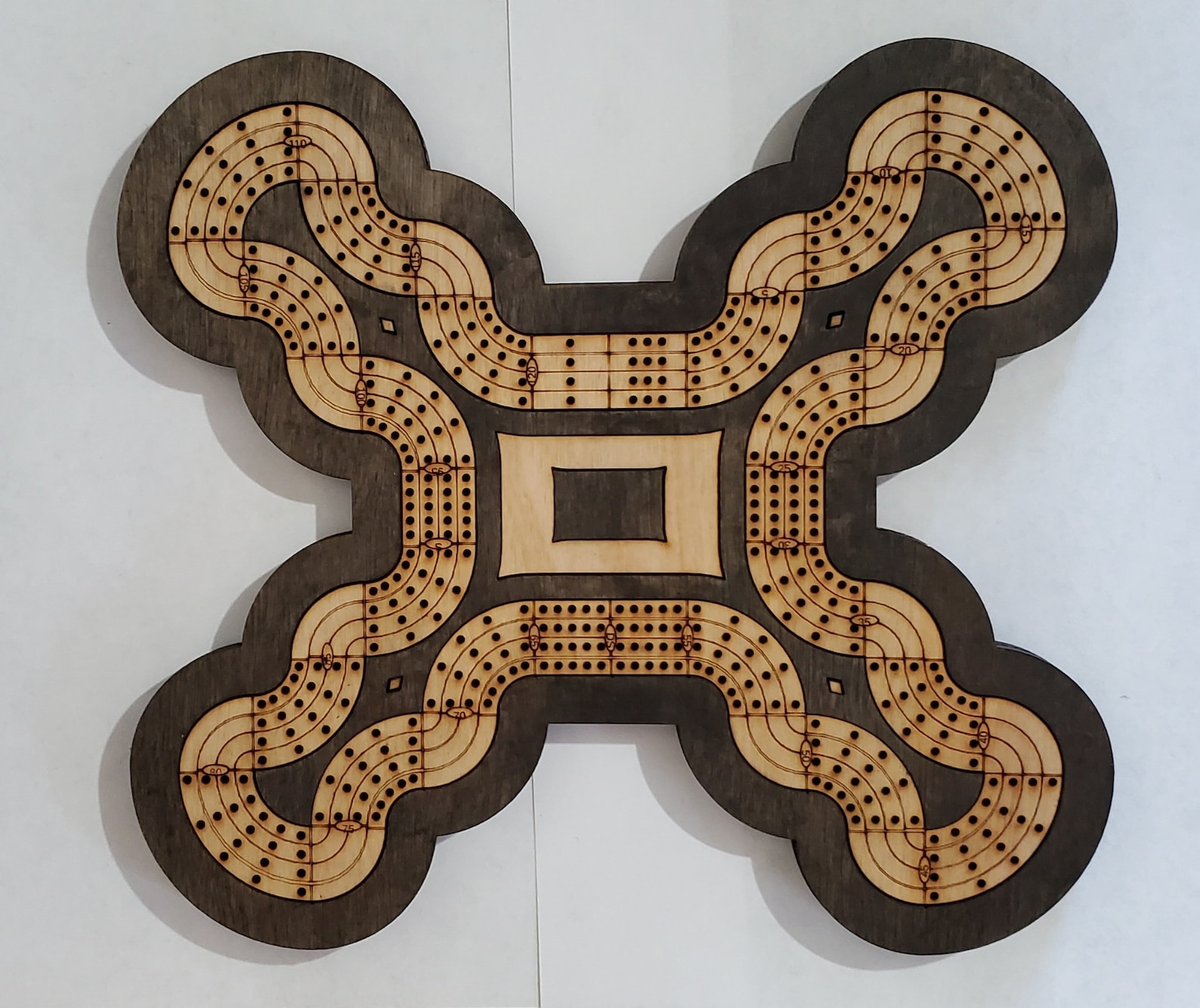 Digital File for 4 Lane Cribbage Board Svg Pdf Dxf Lightburn Ai Vector