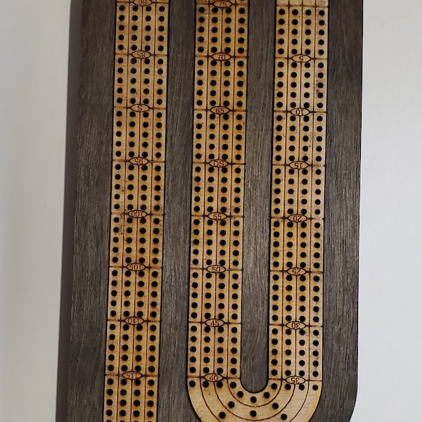 Digital File For 4 Lane Cribbage Board svg pdf dxf lightburn ai vector file - compact raceway