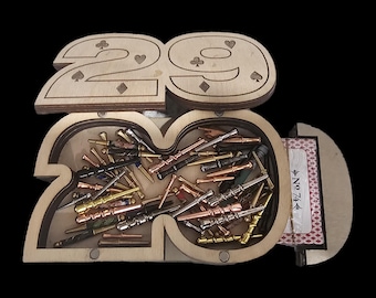 Large Cribbage Peg and Card Storage Container