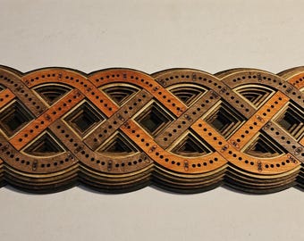 Celtic Knot Cribbage Board Pattern svg pdf dxf lightburn ai vector digital file