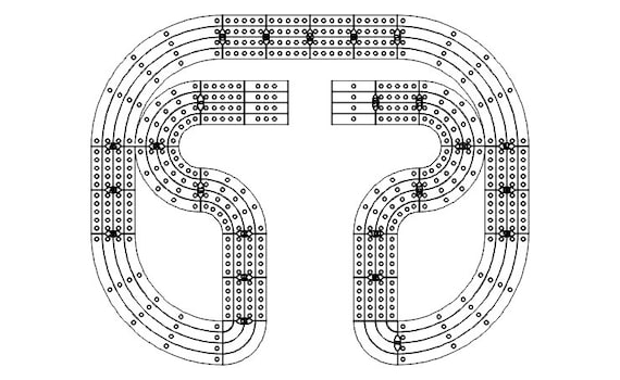 Cribbage Board Templates Metal