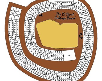 4 Lane Cribbage Board Pattern – Laser Engraver Woodworking Template (SVG, PDF)