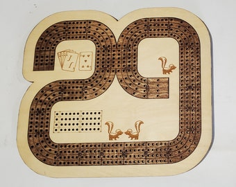29 Hand Cribbage Board With Skunks with 4 Lanes