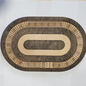 Digital File For 4 Lane Cribbage Board svg pdf dxf lightburn ai vector file - race track