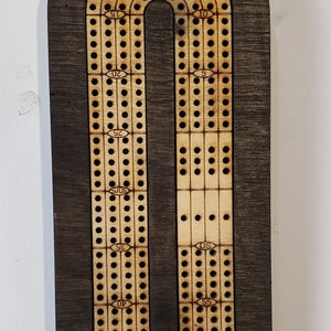 Digital File For 4 Lane Cribbage Board svg pdf dxf lightburn ai vector file - half track