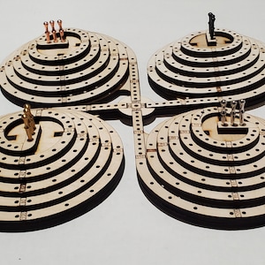 King of the Mountain Cribbage Board - 4 Mountains