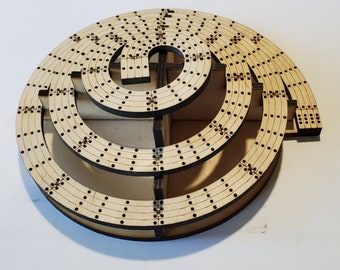 4 Lane King of the Mountain Cribbage Board