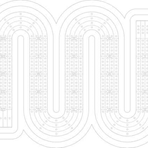 Fichier numérique pour 4 voies Cribbage Board svg pdf dxf lightburn ai fichier vectoriel - torsadé mini