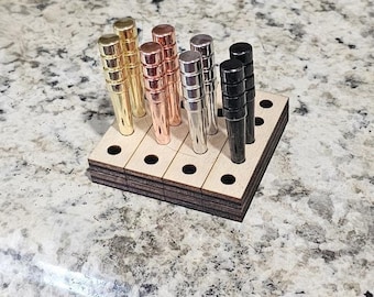 3/16" Large Tapered Metal Cribbage Pegs - Set of 12