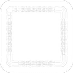 Fichier numérique pour planche de cribbage 4 voies svg pdf dxf décoloration ai fichier vectoriel - carré