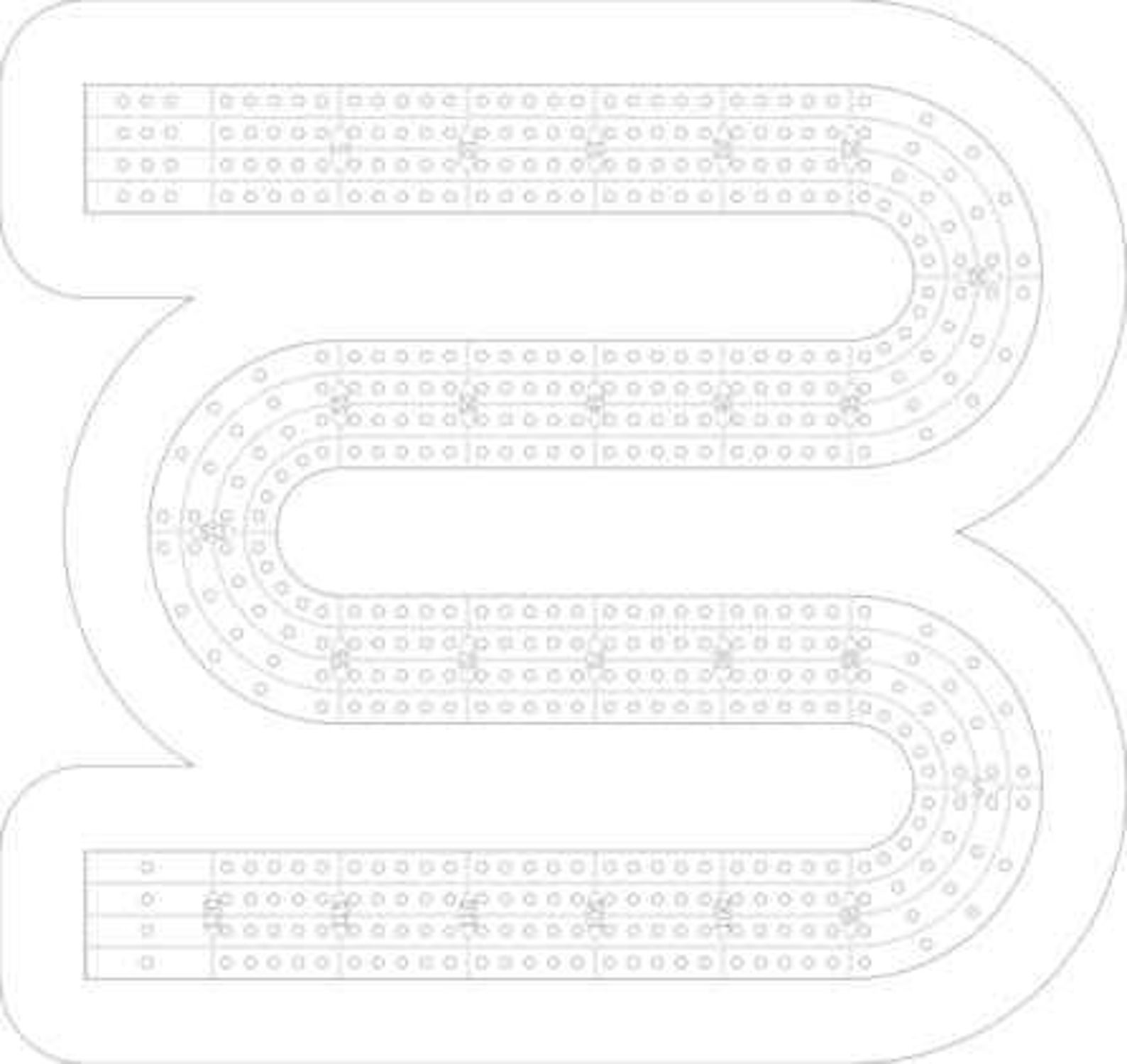 4 Lane Cribbage Board Digital File – SVG, PDF, Lightburn - Etsy