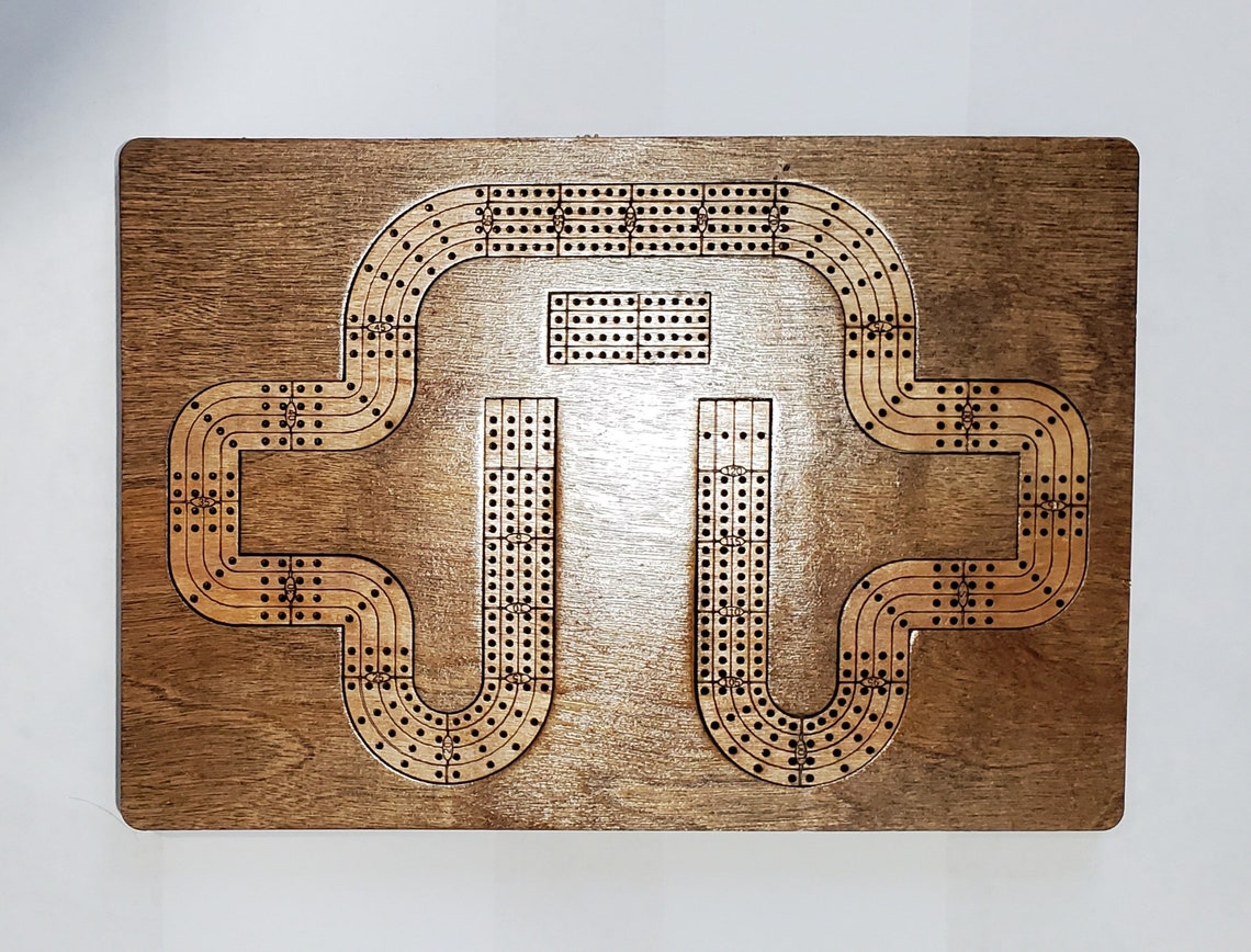 Digital File for 4 Lane Cribbage Board Svg Pdf Dxf Lightburn Ai Vector