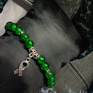 Cancer Awareness Bracelet, Cancer Warrior Bracelet, Fight Cancer, Cancer Survivor Green-Liver