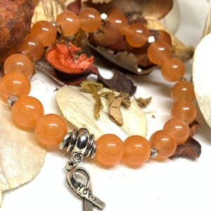 Cancer Awareness Bracelet, Cancer Warrior Bracelet, Fight Cancer, Cancer Survivor Orange-Leukemia